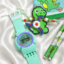 Luggage Packing Stationery Rakhi Combo – Complete School Essentials Gift Set with Watch, Wallet & Rakhi- Green