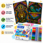 Sacred Mandala Poster Coloring Kit - Indian Peaceful Art Kit for Mindfulness