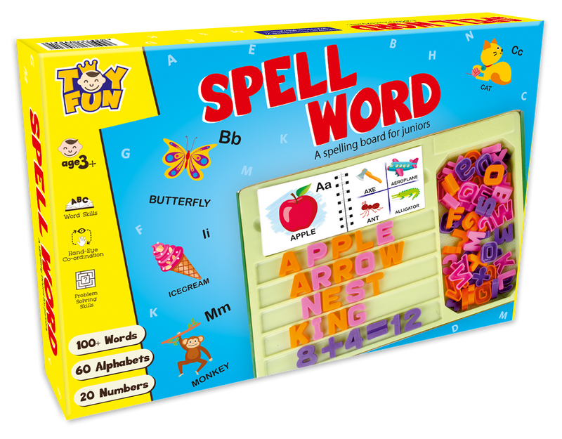 Educational Spelling Word Puzzle Spell Board Game | For 3 Years+ Kids | Multicolour