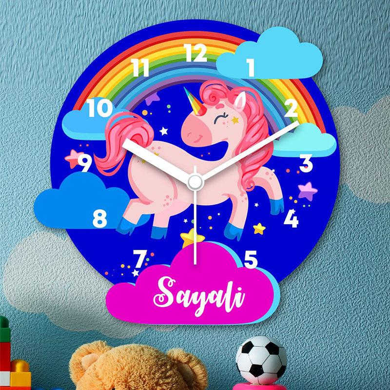 Unicorn Wall Clock ( Personalization Available )