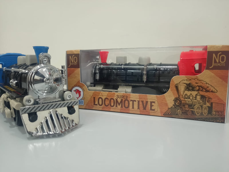 Super Locomotive Train Maintenance Free Pull Back Toy for Kids Above Years Strong ABS Plastic No Battery Remote (Colours May Vary)