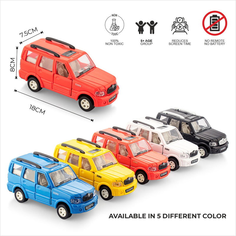 Model Toy Mahindra Scorpio Diecast Model Pull Back N Go Scorpio