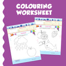Purple Turtle Worksheets for Nursery Kids (3-4 Years)