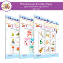 Purple Turtle Preschool Worksheets for Kids Combo of Level 1,2,3 (3-5 Years)-150 worksheets