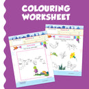 Purple Turtle Preschool Worksheets for Kids Combo of Level 1,2,3 (3-5 Years)-150 worksheets