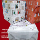 eVincE assorted Christmas wrapping paper |  Xmas Tree, White Snow Cityscape & Stamps pattern | 3 designs 15 sheets | 70 x 50 cms sheets