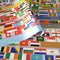 eVincE All Country Flags Gift wrapping Paper | set of 10 sheets | 70 x 50 cms size