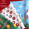 eVincE assorted Christmas wrapping paper | 3 designs 15 sheets | Green Bells, Santa, White Red Xmas party theme | 70 x 50 cms sheets