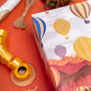eVincE set of 10 Hot Air Balloon Gift wrapping paper | Informative fun for kids | 70 x 50 cms