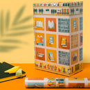 eVincE Gift Wrapping Paper | 3 assorted designs, 15 sheets | Book, Sports action & sports product Pattern with fun Facts | 70 x 50 cms size