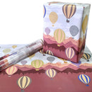 eVincE set of 10 Hot Air Balloon Gift wrapping paper | Informative fun for kids | 70 x 50 cms