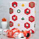 eVincE assorted Christmas wrapping paper | 3 designs 15 sheets | Green Bells, Santa, White Red Xmas party theme | 70 x 50 cms sheets