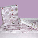 eVincE Christmas Gift Wrapping Paper for kids | White snow Cityscape pattern with Facts | Pack of 10 Sheets | 70 x 50 cms