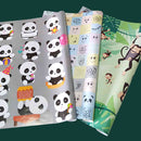 eVincE Assorted Gift Wrapping Paper | Emojis Monkey Panda 3 Designs with facts | 70 x 50 cms - 15 sheets