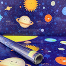 eVincE Solar System Gift Wrapping Paper for kids birthday Space theme party | Pack of 10 Sheets | 70 x 50 cms