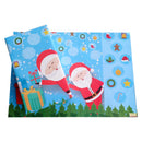 eVincE Christmas Gift Wrapping Paper for kids | Blur Red Santa Gifts Pattern with Facts | Pack of 10 Sheets | 70 x 50 cms