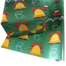 eVincE Christmas Gift Wrapping Paper for kids | Green Bell Pattern with Facts | Pack of 10 Sheets | 70 x 50 cms