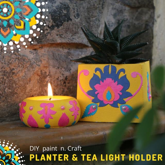 DIY Paint & Craft Planter & Tea Light Holder