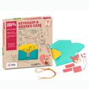Art and Craft DIY Activity Kit - Butterfly Keychain and Case with Crafty Flowers and Strings