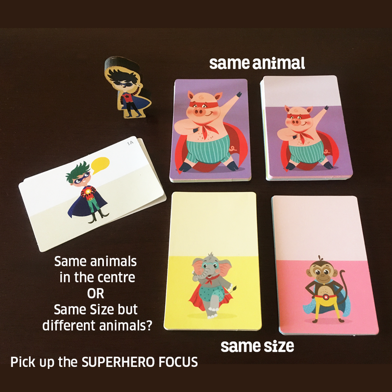 Superhero Animal Focus Card Game -Pack of 5