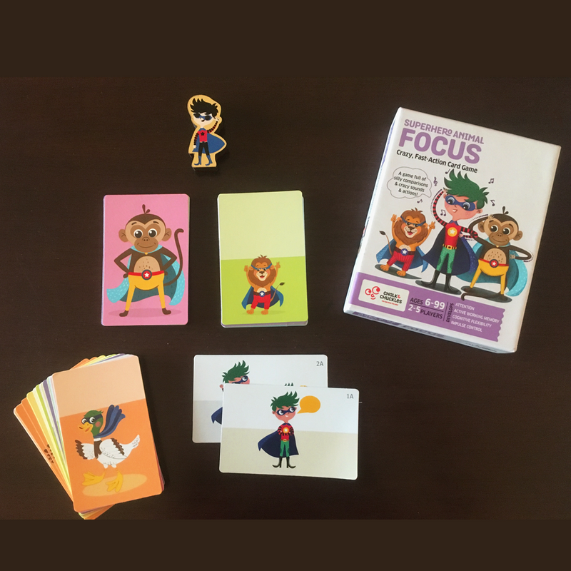 Superhero Animal Focus Card Game