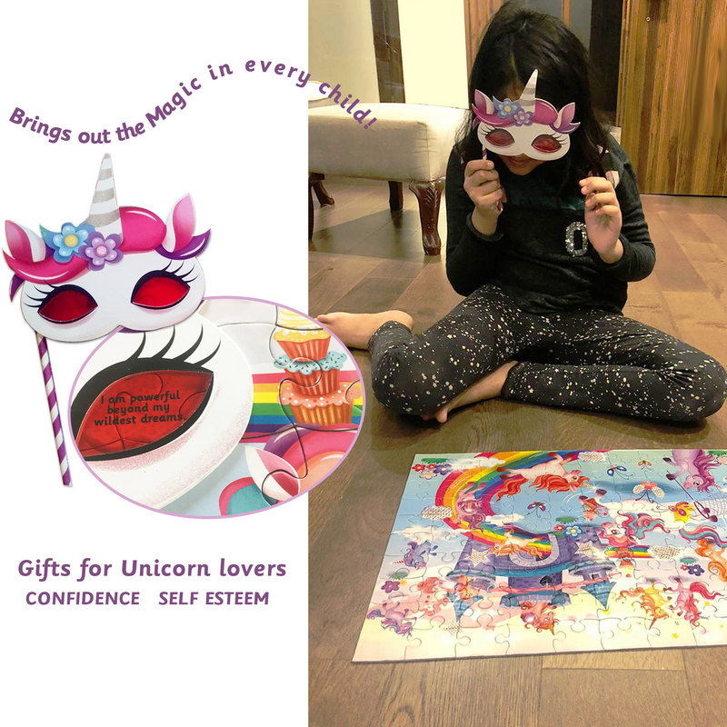 I Love Unicorns Secret Message Jigsaw Puzzle 100 Pcs