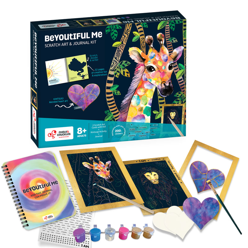 BeYouTiful Me Art and Craft Kit, Scratch Art & Journal Kit