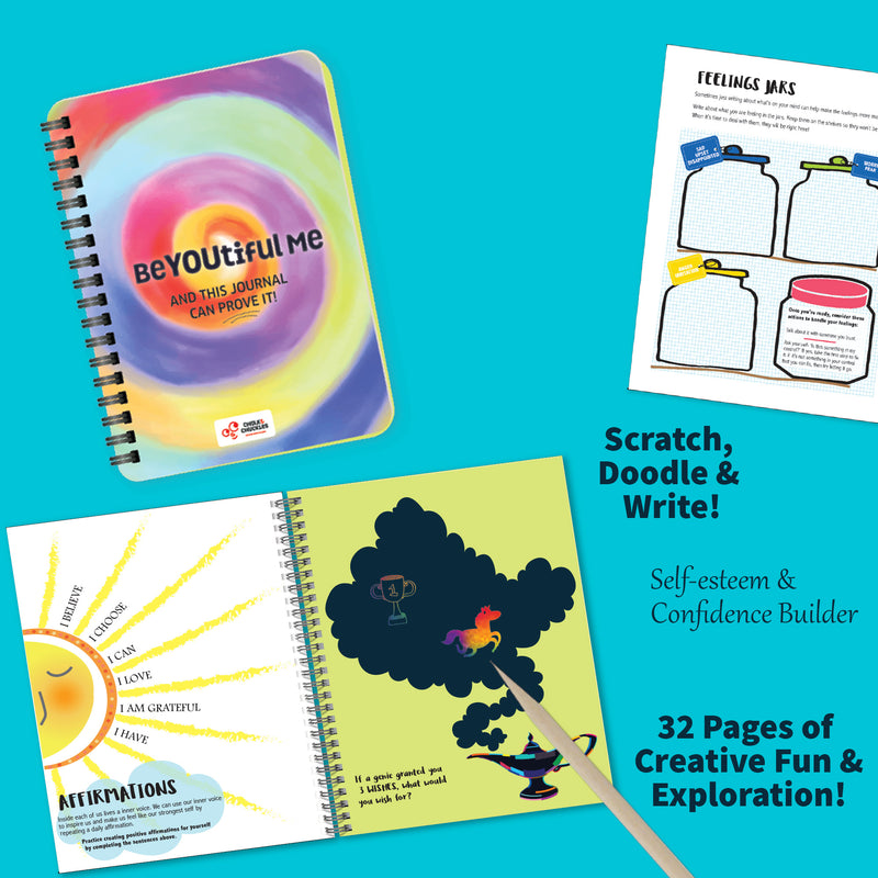 BeYouTiful Me Art and Craft Kit, Scratch Art & Journal Kit
