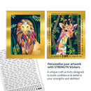 Animal Power Scratch Art with Stickers