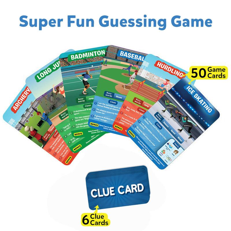 Skillmatics Card Game : Guess in 10 World of Sports | Gifts for Ages 6 and Up | Super Fun for Travel & Family Game Time