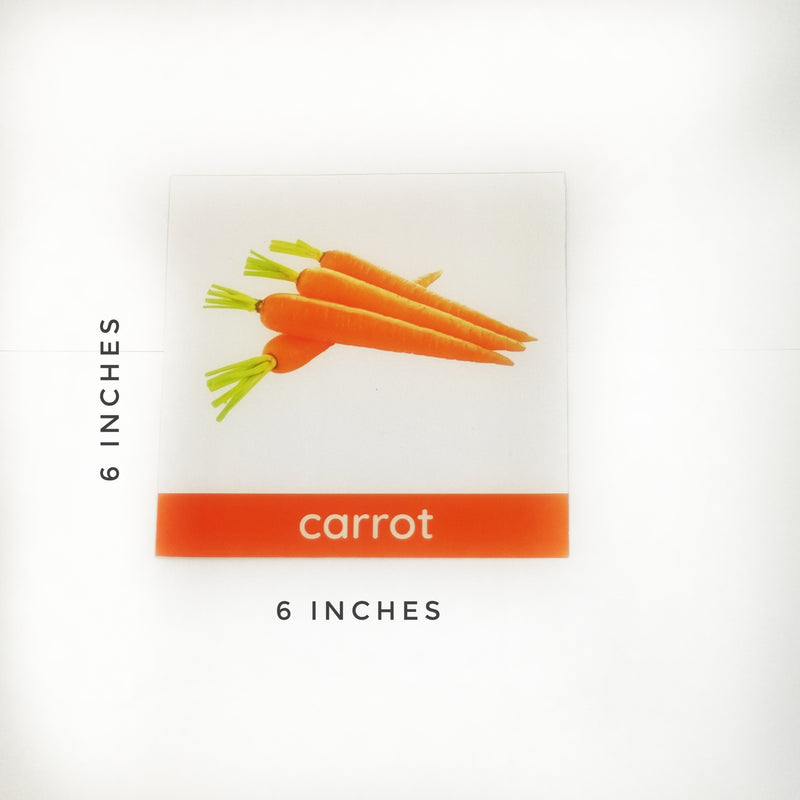 ZulaMinds Vegetables Flash Cards