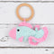 Crochet Fish Rattle Cum Soft Toys - Pink