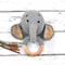 Amigurumi Elephant Rattle Cum Soft Toys - Gray