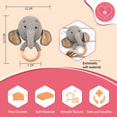 Amigurumi Elephant Rattle Cum Soft Toys - Gray