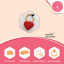 Non Toxic Wooden Teether Heart shape - Red