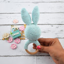 Bunny Baby Gift Rattle Cum Soft Toys - Blue
