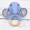 Crochet Elephant Rattle Cum Soft Toys - Blue