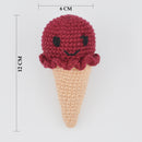 Amigurumi Tiny Baby Ice Cream Cone - Maroon