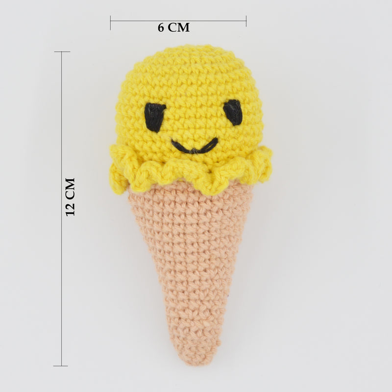 Amigurumi Tiny Baby Ice Cream Cone - Yellow