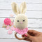 Crochet Bunny Rattle - Cream