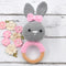 Crochet Bunny Rattle - Gray