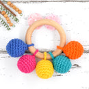 Crochet Teething Colorful Rattle - Multicolor