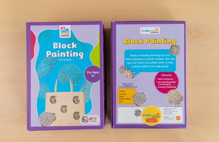 DIY Block Print your own Canvas Jute Bag
