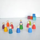 Rainbow Peg Dolls, 12 Pieces