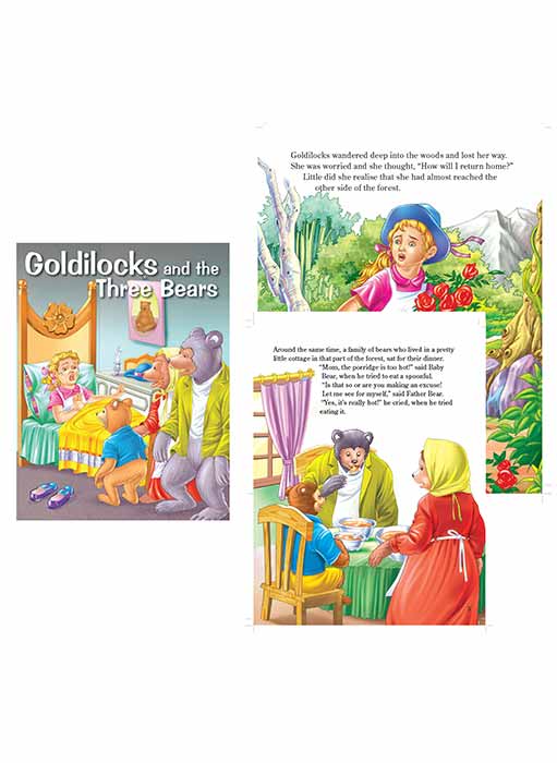 Set of 10 Grimm's Tales Picture Story Books for 3+ Year Old Children