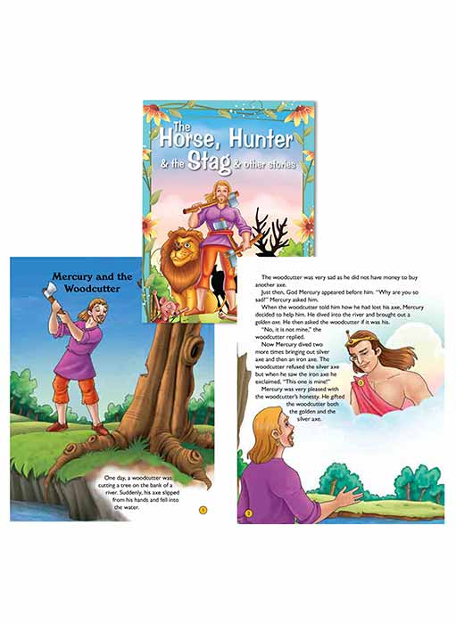 Set of 5 Aesop's Fables Picture Story Books for 3+ Year Old Children