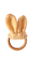 Bunny Ear Shapes Crochet Teether (Yellow)