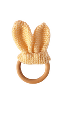 Bunny Ear Shapes Crochet Teether (Yellow)