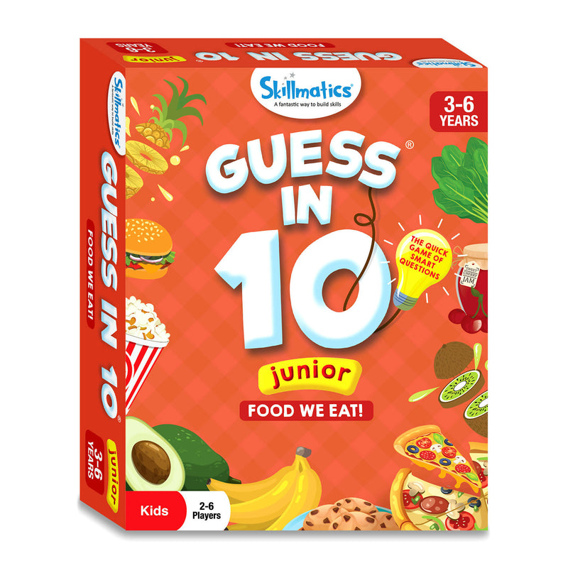 Skillmatics Card Game : Guess in 10 Junior Food We Eat! | Gifts, Super Fun & Educational for Ages 3-6