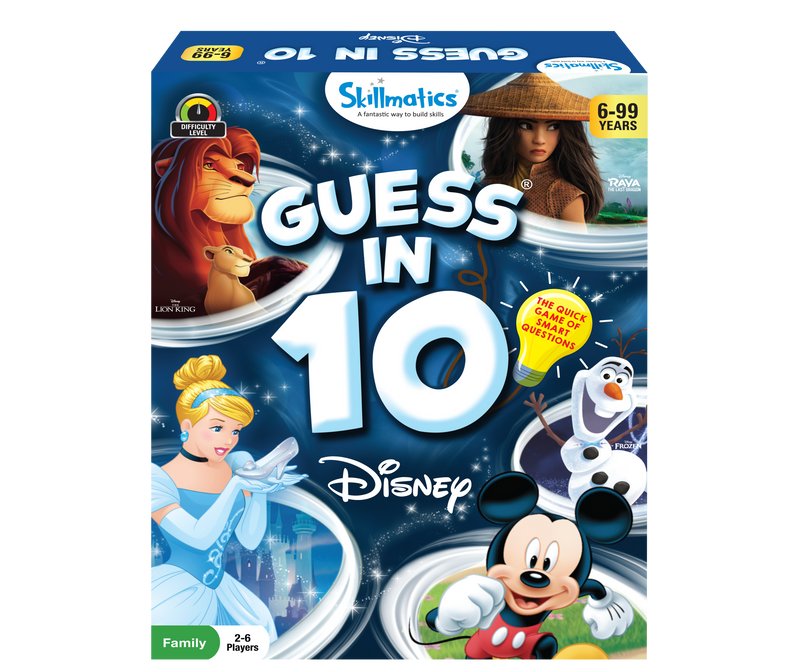 Skillmatics Card Game : Guess in 10 Disney Edition | Gifts for Ages 6 and Up | Super Fun Mickey Mouse, Lion King Game for Kid